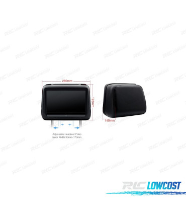 APPUIE TÊTE AVEC DVD, HDMI LCD 10.1 1080P TOUCH