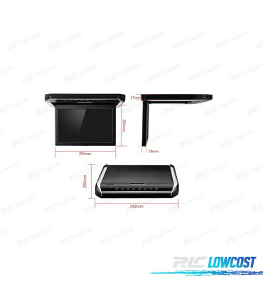 ÉCRAN DE TOIT HD 12.1" AVEC ÉCLAIRAGE HDMI 1080P USB SD