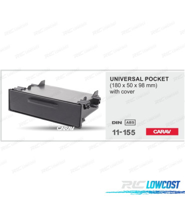 BOÎTE RANGEMENT AUTORADIO 1-DIN UNIVERSEL 180*50*98 MM AVEC COUVERCLE