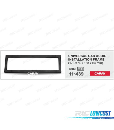 FACADE AUTORADIO 1-DIN UNIVERSEL 173*50 188*64 MM
