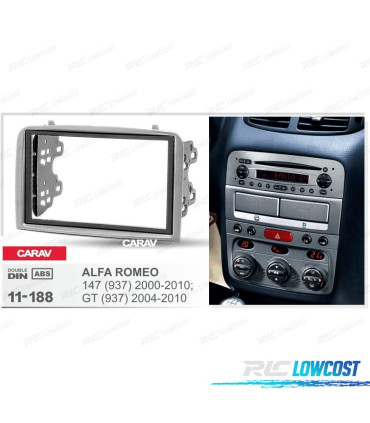 FACADE AUTORADIO 2 DIN GRIS ALFA ROMEO 147 ET GT