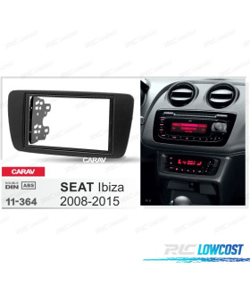FACADE AUTORADIO 2-DIN NOIR POUR SEAT IBIZA 08-15
