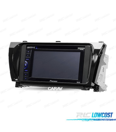 FACADE AUTORADIO 2 DIN NOIR BRILLANT POUR TOYOTA COROLLA 13-16