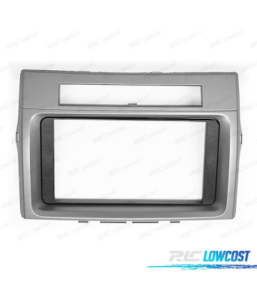 FACADE AUTORADIO 2 DIN GRIS CLAIR POUR TOYOTA COROLLA VERSO 04-09