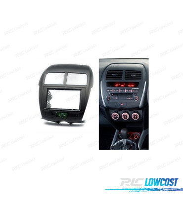 FACADE AUTORADIO AVEC PCB 2-DIN POUR CITROEN C4 MITSUBISHI ASX RVR OUTLANDER SPORT PEUGEOT 4008