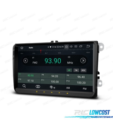 AUTORADIO 2DIN GPS ANDROID 12 TOUCH LCD 9" VOLKSWAGEN VW POUR SEAT ET SKODA
