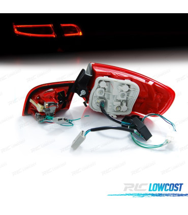 FEUX ARRIÈRE AUDI A3 8PA SPORTBACK 04-08 LED LIGHT ROUGE CHROMÉ