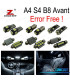 KIT 20 AMPOULES LED INTÉRIEUR POUR AUDI A4 S4 B8 QUATTRO AVANT