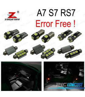 KIT 18 AMPOULES LED INTÉRIEUR POUR AUDI A7 S7 RS7 C7 QUATTRO 11-17