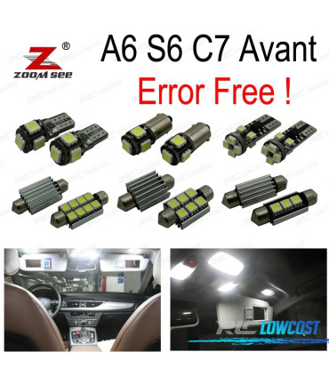 KIT 19 AMPOULES LED INTÉRIEUR POUR AUDI A6 S6 RS6 C7 AVANT WAGON 12-