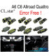 KIT 20 AMPOULES LED INTÉRIEUR AUDI A6 ALLROAD QUATTRO 06-11