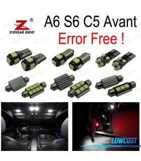 KIT 24 AMPOULES LED INTÉRIEUR AUDI A6 S6 C5 AVANT