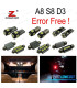 KIT 23 AMPOULES LED INTÉRIEUR POUR AUDI A8 S8 D3 QUATTRO 03 -09