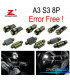 KIT 16 AMPOULES LED INTÉRIEUR AUDI A3 S3 8P 2006 -2013