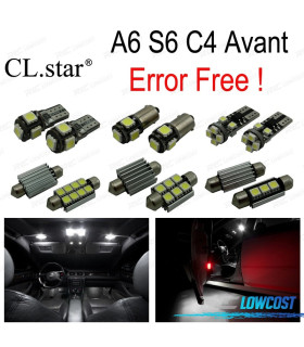 KIT 19 AMPOULES LED INTÉRIEUR POUR AUDI A6 S6 C4 AVANT WAGON 94-97