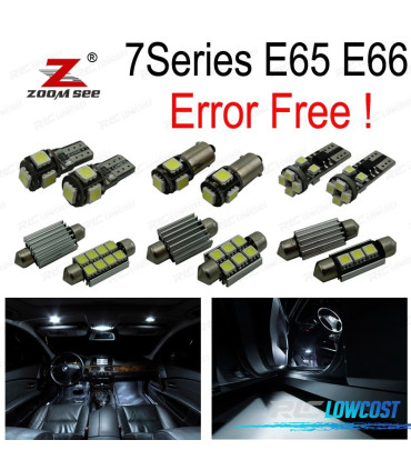 KIT 24 AMPOULES LED INTÉRIEUR POUR BMW 7 SÉRIE E65 E66 745I 745LI 750I 750LI 760I 760LI 2002-2008