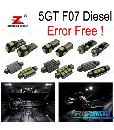 KIT 26 AMPOULES LED INTÉRIEUR BMW SÉRIE 5 F07 5GT DIESEL 520d 530d 535d GT 535d XDRIVE 09-17