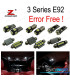 KIT 21 AMPOULES LED INTÉRIEUR BMW SÉRIE 3 E92 COUPÉ M GTS 316i 318i 320d 320d XDRIVE 320i 320xd 323i 2006-2013