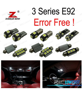 KIT 21 AMPOULES LED INTÉRIEUR POUR BMW SÉRIE 3 E92 COUPÉ M GTS 316i 318i 320d 320d XDRIVE 320i 320xd 323i 2006-2013