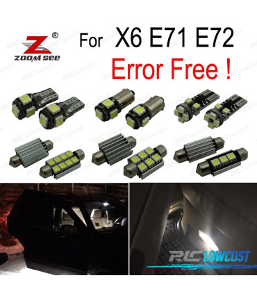 KIT 22 AMPOULES LED INTÉRIEUR BMW X6 E71 E72 M XDRIVE 35i XDRIVE50i ACTIVEHYBRID 2008 -2014