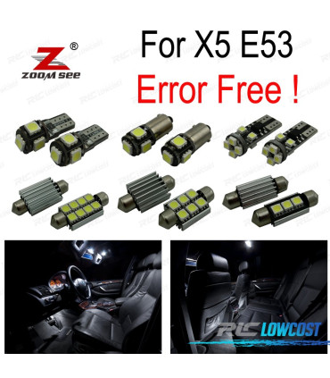 KIT 20 AMPOULES LED INTÉRIEUR POUR BMW X5 E53 00-06