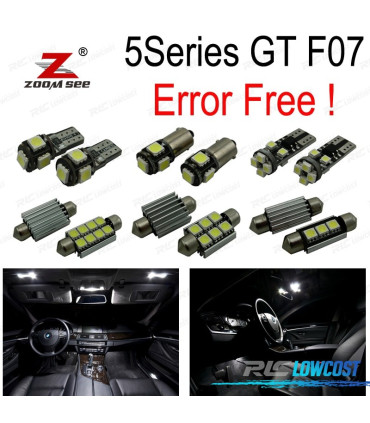 KIT 27 AMPOULES LED INTÉRIEUR BMW SÉRIE 5 GT 5GT F07 528i 535i 550i GT 520d 535d 530d XDRIVE 2009-2017