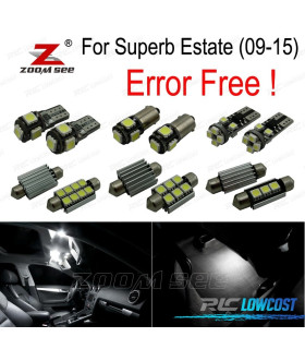 KIT 22 AMPOULES LED INTÉRIEUR SKODA OCTAVIA MK 2 MKII Bienes 3T5 09-15