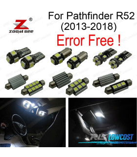 KIT 13 AMPOULES LED INTÉRIEUR POUR NISSAN PATHFINDER R52 2013 -2018