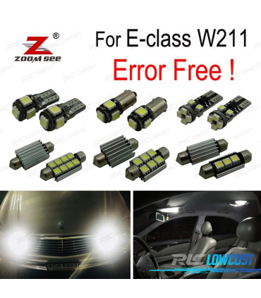 KIT 29 AMPOULES LED INTÉRIEUR MERCEDES CLASSE E W211 E320 E350 E430 e500 E550 E63 AMG 02-08