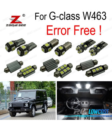 KIT 13 AMPOULES LED INTÉRIEUR POUR MERCEDES CLASSE G W463 G500 G550 G350 G63 AMG G65 2012-2016