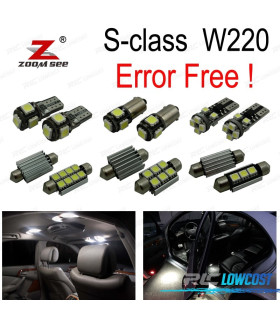 KIT 22 AMPOULES LED INTÉRIEUR POUR MERCEDES CLASSE S W220 S320 S350 s400 S420 S430 1999-2005