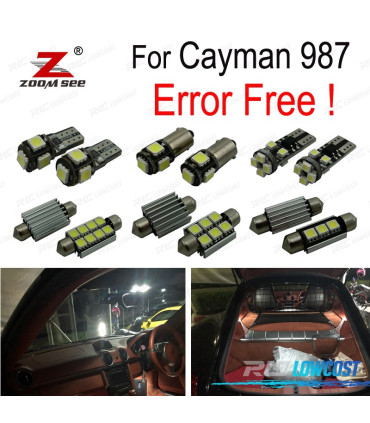 KIT 19 AMPOULES LED INTÉRIEUR POUR PORSCHE CAYMAN 987 05-12