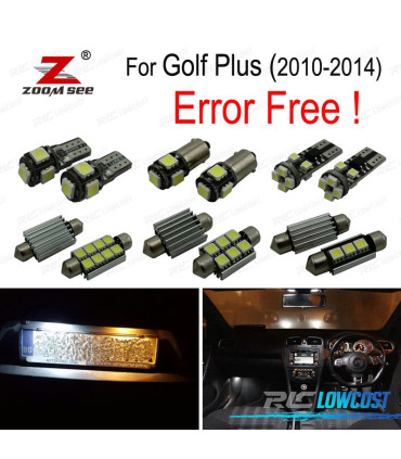 KIT 14 AMPOULES LED INTÉRIEUR POUR VOLKSWAGEN VW GOLF PLUS 2010-2014