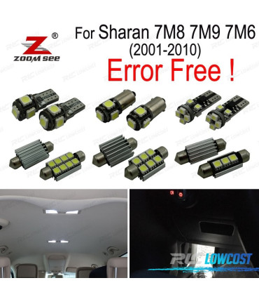 KIT 24 AMPOULES LED INTÉRIEUR POUR VOLKSWAGEN VW SHARAN 7M8 7M9 7M6 2010-2001