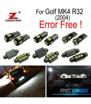 KIT 16 AMPOULES LED INTÉRIEUR POUR VOLKSWAGEN VW GOLF MK4 R32 LED 2004
