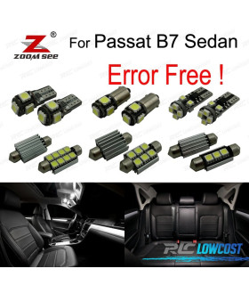 KIT 18 AMPOULES LED INTÉRIEUR POUR VOLKSWAGEN VW PASSAT B7 BERLINE 2012-2015