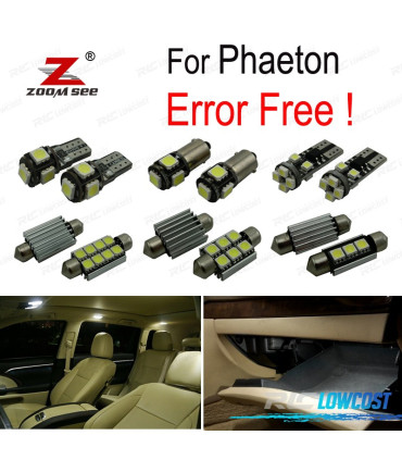 KIT 34 AMPOULES LED INTÉRIEUR POUR VOLKSWAGEN VW PHAETON 2003-2013