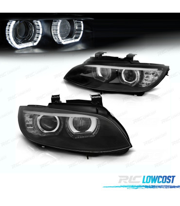 PHARES BMW E92 E93 XÉNON AFS ANGEL EYES LED DLR FOND NOIR