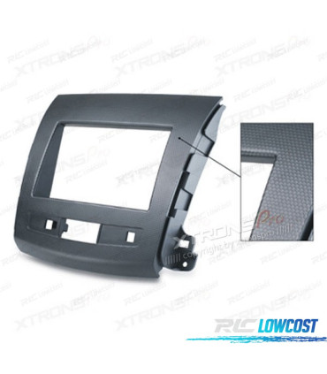 FACADE AUTORADIO 2-DIN NOIR POUR PEUGEOT MITSUBISHI CITROEN
