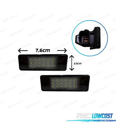 ÉCLAIRAGE PLAQUE D´IMMATRICULATION LED POUR PEUGEOT TYPE 2