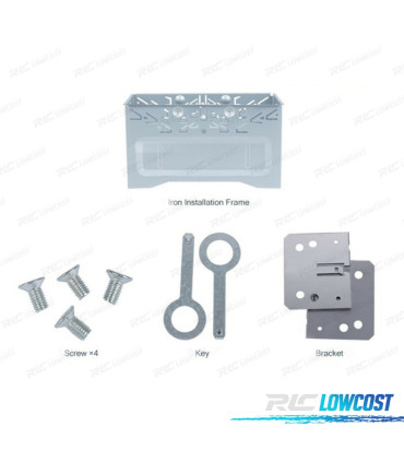 FACADE AUTORADIO 2DIN MÉTALLIQUE UNIVERSEL