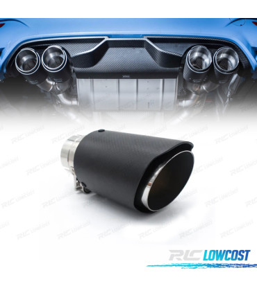 EMBOUT D'ÉCHAPPEMENT UNIVERSEL EN CARBONE TYPE AKRAPOVIC 63MM