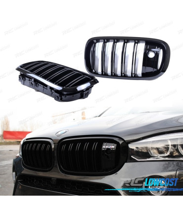 CALANDRES AVANT BMW X5 F15 13-20 X6 F16 14- NOIR BRILLANT NIGHT VISION