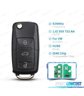 KIT CLÉS POUR VOLKSWAGEN VW BEETLE 02-04 GOLF 03-05 PASSAT 01-05 POLO 02-05