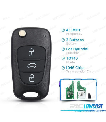 KIT CLÉS HYUNDAI I30 IX35 3 BOUTONS