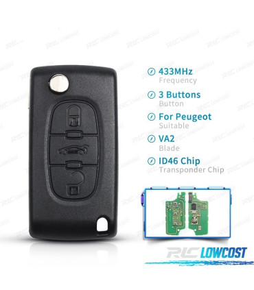 KIT CLÉS COMPLET PEUGEOT 307 308 407 607