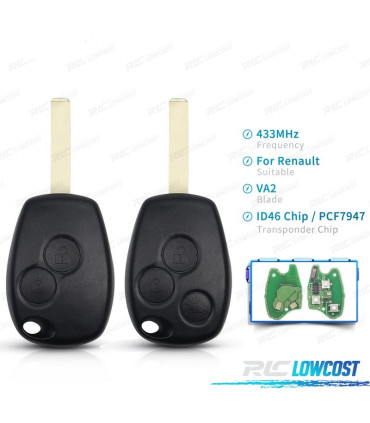 KIT CLÉS COMPLET POUR RENAULT CLIO KANGOO MASTER MODUS TWINGO