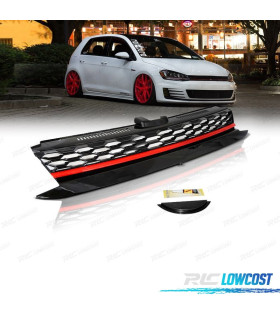 CALANDRE VOLKSWAGEN VW GOLF 7.5 17-20 LOOK R ROUGE NOIR