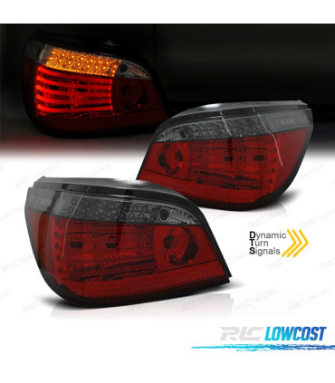FEUX ARRIÈRE BMW E60 03-07 CLIGNOTANTS DYNAMIQUES LED FUMÉ ROUGE