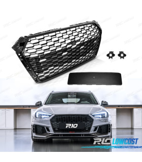 GRILLE AUDI A4 B9 15-19 LOOK RS4 NOIR BRILLANT PDC